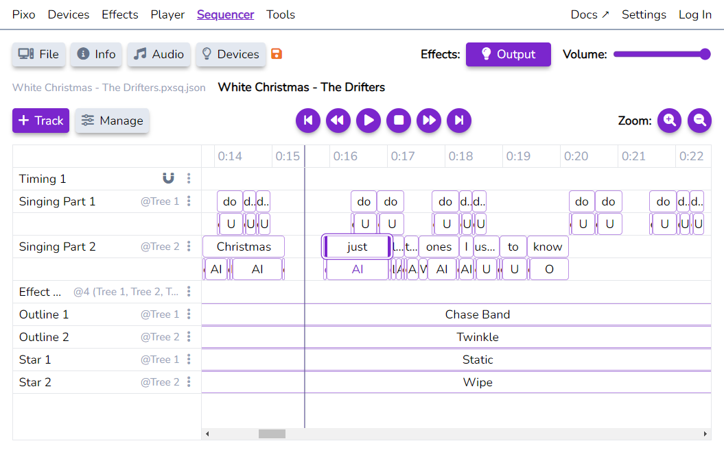 Pixo App sequencer